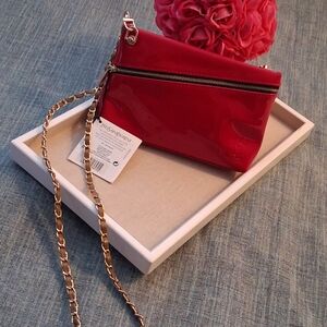 Yves Saint Laurent GWP Red Patent Crossbody Bag.Brand NEW